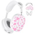 Kuh-Muster 3-in-1-Schutzset für AirPods Max - Weiß / Rosa