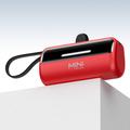 Cyke X3 Lightning Power Bank mit USB-C, USB-A Kabeln - 5000mAh - Rot