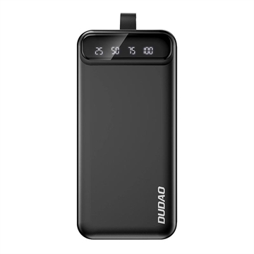 Dudao K8s+ Power Bank 30000mAh - 2x USB / USB-C, LED Licht - Schwarz