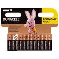 Duracell Basic LR03/AAA Alkaline-Batterien - 12 Stück.