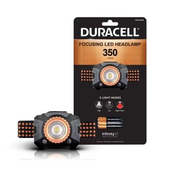 Duracell Fokussierende LED-Stirnlampe mit 3 Lichtmodi - 350lm