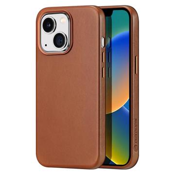 Dux Ducis Naples iPhone 14 Leder Beschichtet Hülle - Braun