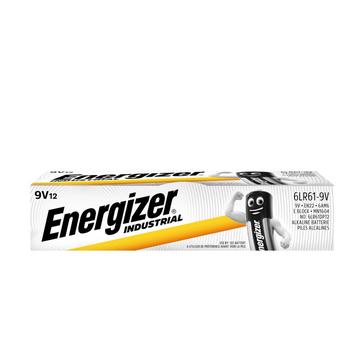 Energizer Industrie 6LR61/9V Alkaline-Batterien - 12 Stück.