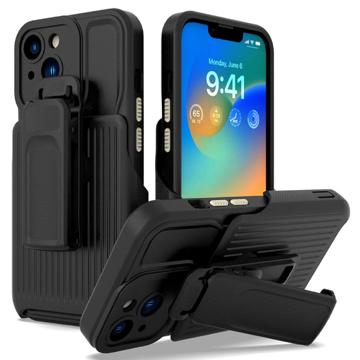 Explorer Series iPhone 14 Plus Hybrid Hülle mit Gürtelclip - Schwarz