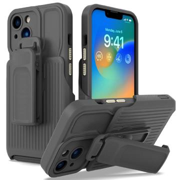 Explorer Series iPhone 14 Plus Hybrid Hülle mit Gürtelclip - Grau