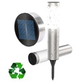 FDTwelve Wasserbeständige LED Solar Gartenlampe - 56.5cm (Offene Verpackung - Zufriedenstellend) - Silber