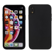 iPhone XR Silikonhülle - Flexibel Und Matte - Schwarz