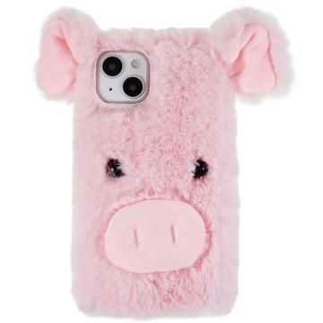 Fluffy Plush iPhone 14 Plus Hybrid Case