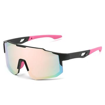 Vollrahmen-Laufbrille mit farbigen Gläsern - Schwarz / Rosa