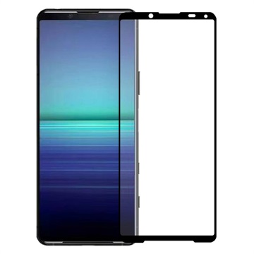 Full Cover Sony Xperia 5 II Panzerglas - 9H, 0.3mm - Schwarz