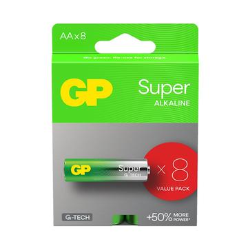 GP Super G-Tech LR6/AA-Batterien - 8 Stück.