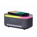 Gembird Digitaler Wecker mit RGB-Licht, drahtlose Aufladung 15W