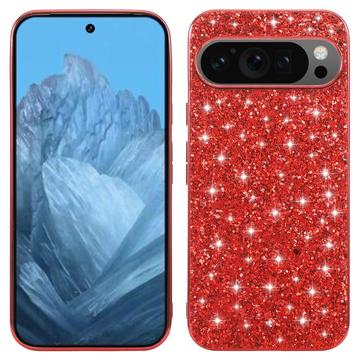 Google Pixel 9/9 Pro Glitter Serie Hybrid Hülle - Rot