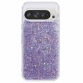 Google Pixel 9 Pro XL Glitter Flakes TPU Hülle - Purpur