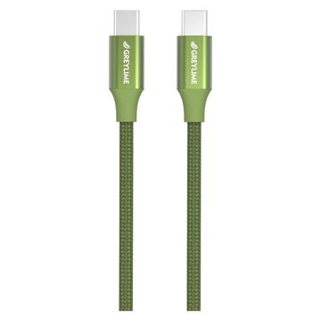 GreyLime 60W Geflochtenes USB-C / USB-C Kabel - 1m - Grün