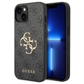 iPhone 15 Plus Guess 4G Big Metal Logo Hybrid Hülle - Grau