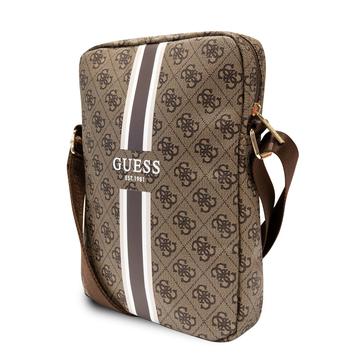 Guess 4G Gedruckte Streifen Universal Tablet Tasche - 10" - Braun