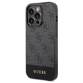 Guess 4G Stripe iPhone 14 Pro Hybrid Hülle - Grau