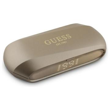 Guess Elongated Metallic Printed Logo Kabellose Kopfhörer mit Ladeetui - Gold