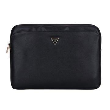 Guess Grained Triangle Logo Laptop-Tasche - 14" - Schwarz