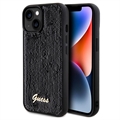 iPhone 15 Guess Sequin Script Logo Case - Schwarz