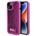 iPhone 15 Guess Sequin Script Logo Case - Magenta