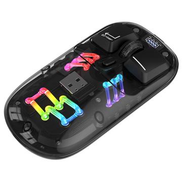 HXSJ T200 Dual-Mode Wireless Bluetooth Maus mit RGB-Beleuchtung