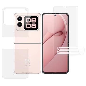 Huawei Nova Flip Full Cover Schutzfolie-Set - Durchsichtig