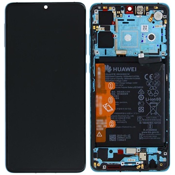 Huawei P30 LCD Display (Servicepaket) 02352NLN - Aurora Blau