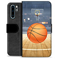 Huawei P30 Pro Premium Schutzhülle mit Geldbörse - Basketball