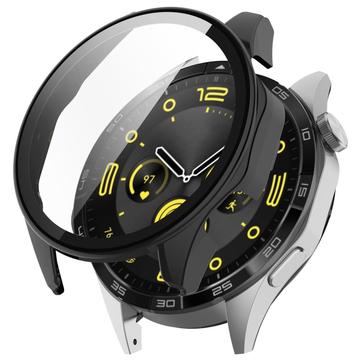 Huawei Watch GT 4 Kunststoff Hülle mit Panzerglas - 46mm - Schwarz