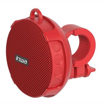 INWA Bluetooth-Lautsprecher Mini Subwoofer IPX7 wasserdicht Wireless Fahrrad Radfahren Musik-Lautsprecher Unterstützung TF - Rot