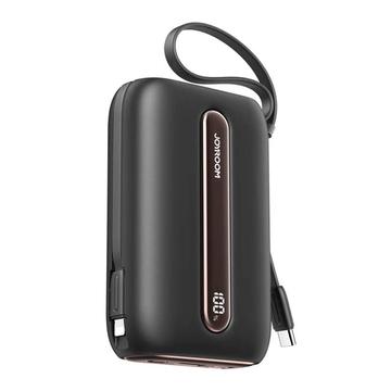 Joyroom JR-L012 Plus 20000mAh Power Bank mit USB-C, Lightning Kabeln - 22.5W - Schwarz