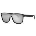 KY03 Smart Glasses Polarisierte Gläser Bluetooth-Brille Anruf mit integriertem Mikrofon Lautsprecher - Silber