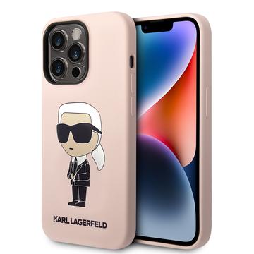 iPhone 15 Pro Max Karl Lagerfeld Ikonik Silikonhülle - Rosa