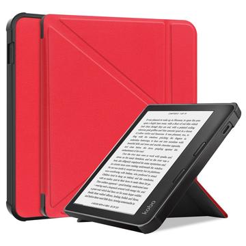 Kobo Libra 2 Origami Ständer Folio Hülle - Rot