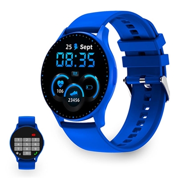 Ksix Core AMOLED Smartwatch mit Sport-/Gesundheitsmodi - Blau