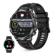 Ksix Venture Wasserdichte Smartwatch mit Sport- und Gesundheitsmodi - IP68 - Schwarz