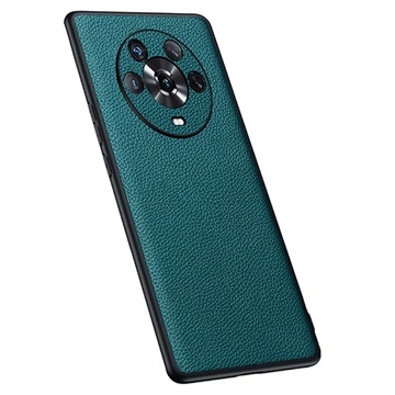 Leder Beschichtet Honor Magic4 Hybrid Case - Grün