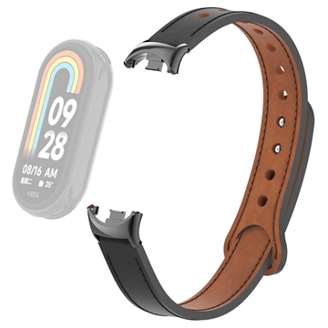 Xiaomi Smart Band 8 Lederband mit Anschlüssen - Schwarz