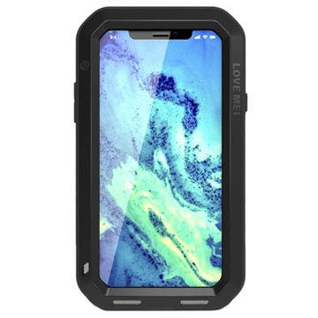 iPhone X / iPhone XS Love Mei Powerful Stoßfest Cover - Schwarz