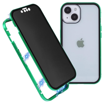 iPhone 15 Magnetisches Cover mit Sichtschutz aus Gehärtetem Glas