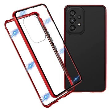 Samsung Galaxy A53 5G Magnetisches Cover mit Panzerglas - Rot