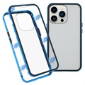 iPhone 13 Pro Magnetisches Cover mit Panzerglas - Blau