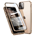 iPhone 11 Pro Magnetisches Hülle mit Panzerglas - Gold