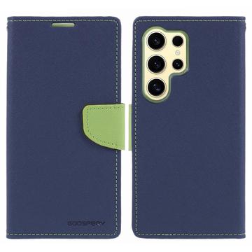 Mercury Goospery Fancy Diary Samsung Galaxy S24 Ultra Wallet Hülle - Blau