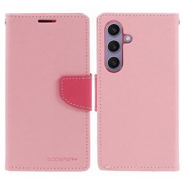 Mercury Goospery Fancy Diary Samsung Galaxy S24 Wallet Hülle - Rosa