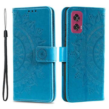 Motorola Edge 50 Fusion Mandala Serie Wallet Hülle - Blau