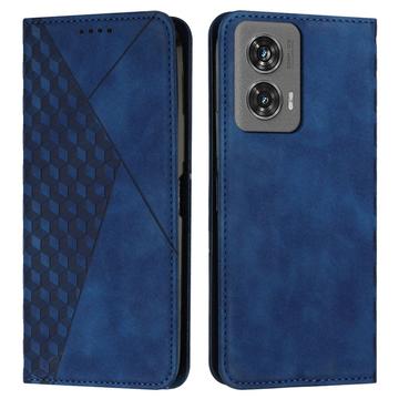 Motorola Edge 50 Fusion Rhombus Muster Wallet Hülle mit Magnetverschluss