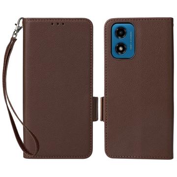 Motorola Moto G24 Power/G24 Wallet Schutzhülle mit Magnetverschluss - Braun